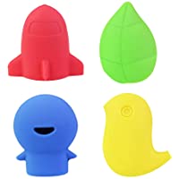 LYTIVAGEN 4 PCS Funda Portátil para Cepillo de Dientes de Silicona Cubierta para el Cepillo de Dientes 4.7 x 4.2 x 2cm…